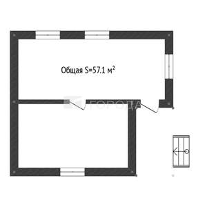 Дача 57м², 2-этажный, участок 6 сот.  
