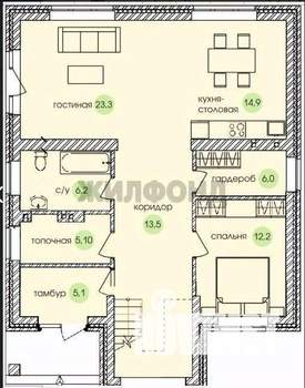 Дом 163м², 2-этажный, участок 10 сот.  