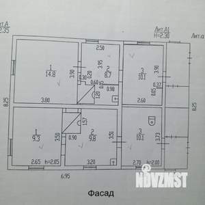 Дом 63м&sup2;, 1-этажный, участок 6 сот.  