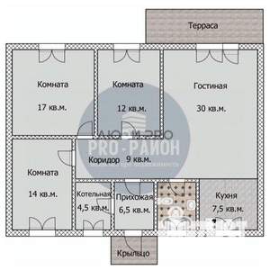 Дом 105м², 1-этажный, участок 5 сот.  