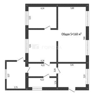 Дом 168м², 2-этажный, участок 10 сот.  