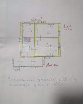 Дом 41м², 1-этажный, участок 5 сот.  