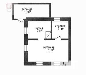 Дом 30м², 1-этажный, участок 2 сот.  