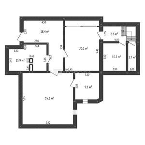 Дом 331м&sup2;, 2-этажный, участок 11 сот.  