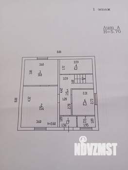 Дом 105м², 2-этажный, участок 5 сот.  