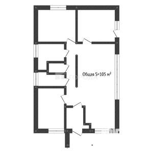 Дом 105м², 1-этажный, участок 8 сот.  