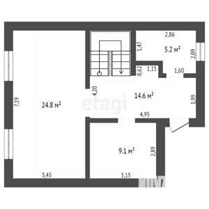 Дом 110м², 2-этажный, участок 10 сот.  