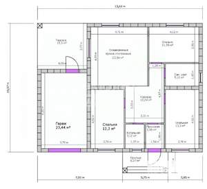 Дом 90м², 1-этажный, участок 5 сот.  