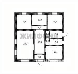 Дом 132м², 1-этажный, участок 6 сот.  