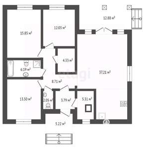 Дом 80м², 2-этажный, участок 8 сот.  