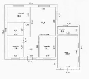 Дом 125м², 1-этажный, участок 7 сот.  