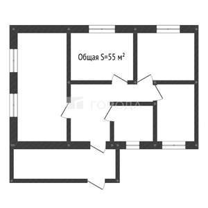Дом 55м², 1-этажный, участок 12 сот.  
