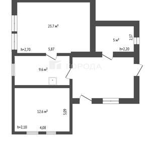 Дом 51м², 1-этажный, участок 5 сот.  