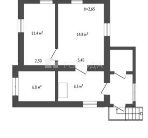 Дом 41м², 1-этажный, участок 5 сот.  