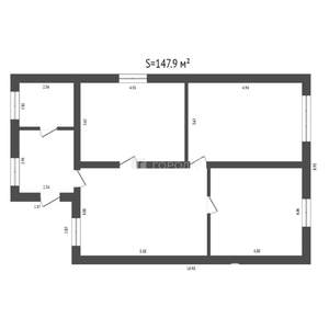 Дом 148м², 2-этажный, участок 5 сот.  