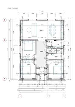 Дом 98м², 1-этажный, участок 6 сот.  