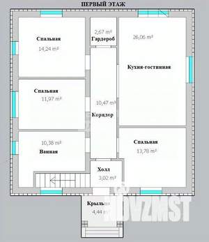Дом 180м², 2-этажный, участок 12 сот.  