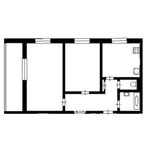 2-к квартира, на длительный срок, 55м2, 3/9 этаж