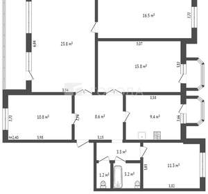 5-к квартира, на длительный срок, 104м2, 5/9 этаж