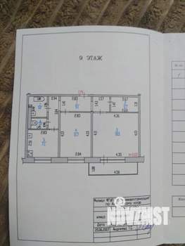 2-к квартира, на длительный срок, 54м2, 9/9 этаж