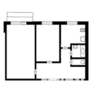 2-к квартира, на длительный срок, 47м2, 3/12 этаж