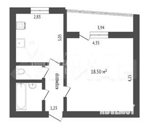 1-к квартира, на длительный срок, 38м2, 6/13 этаж