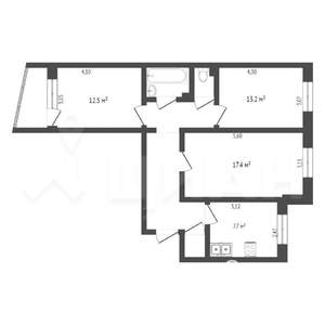 3-к квартира, на длительный срок, 65м2, 2/10 этаж