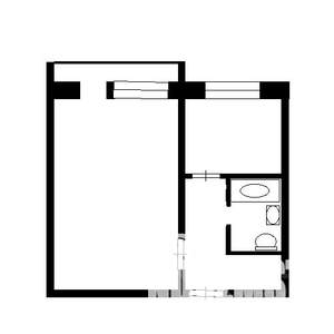 1-к квартира, на длительный срок, 30м2, 3/9 этаж