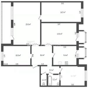 5-к квартира, на длительный срок, 104м2, 5/9 этаж