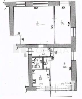 3-к квартира, вторичка, 75м2, 2/4 этаж