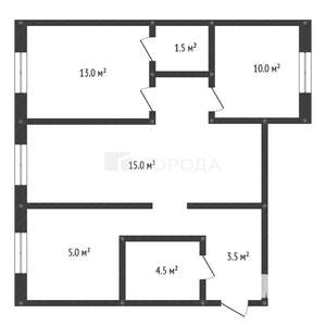 3-к квартира, вторичка, 58м2, 1/5 этаж