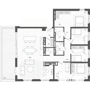 6-к квартира, вторичка, 175м2, 9/9 этаж