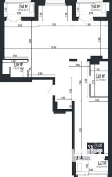 3-к квартира, вторичка, 96м2, 9/15 этаж