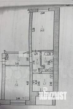 2-к квартира, вторичка, 51м2, 4/4 этаж