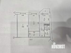 2-к квартира, вторичка, 43м2, 6/10 этаж