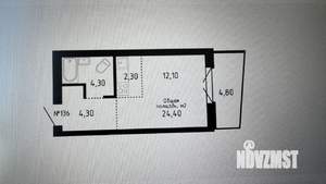 Студия квартира, сданный дом, 24м2, 12/16 этаж