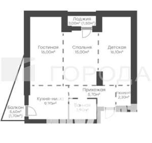 3-к квартира, вторичка, 72м2, 17/20 этаж
