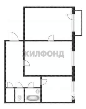 2-к квартира, вторичка, 55м2, 4/4 этаж