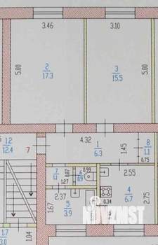 2-к квартира, вторичка, 53м2, 1/3 этаж