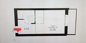 Студия квартира, вторичка, 25м2, 3/16 этаж