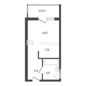 Студия квартира, вторичка, 24м2, 8/16 этаж