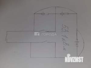 2-к квартира, вторичка, 53м2, 12/17 этаж