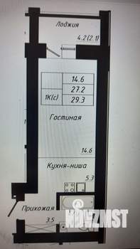 Студия квартира, вторичка, 29м2, 4/10 этаж