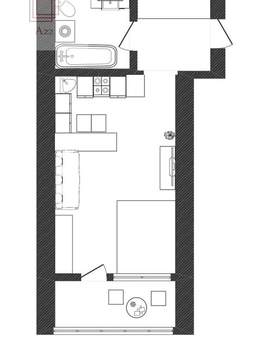 Студия квартира, вторичка, 30м2, 6/10 этаж