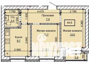 2-к квартира, вторичка, 45м2, 8/10 этаж
