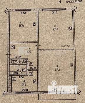 3-к квартира, вторичка, 61м2, 4/5 этаж