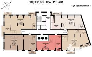 1-к квартира, строящийся дом, 69м2, 19/23 этаж