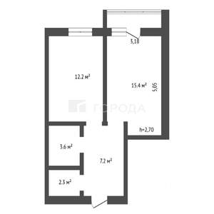 1-к квартира, вторичка, 41м2, 8/16 этаж