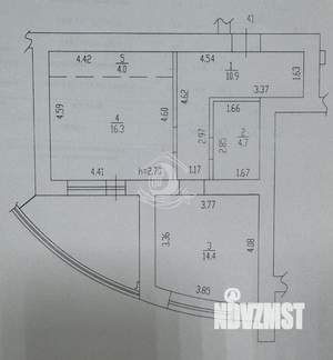 2-к квартира, вторичка, 55м2, 4/16 этаж