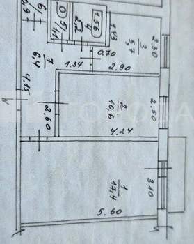 2-к квартира, вторичка, 44м2, 4/5 этаж